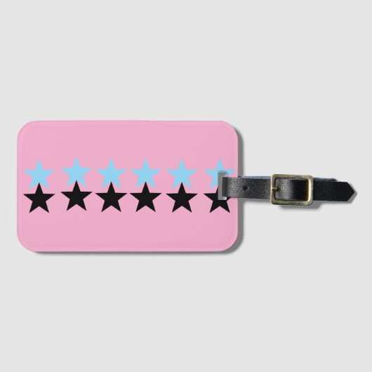 Himmlisches Rosa Gepäckanhänger (Vorderseite (Horizontal))