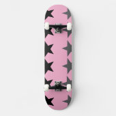 Himmlisches Rosa Silber Skateboard Deck (Vorderseite)