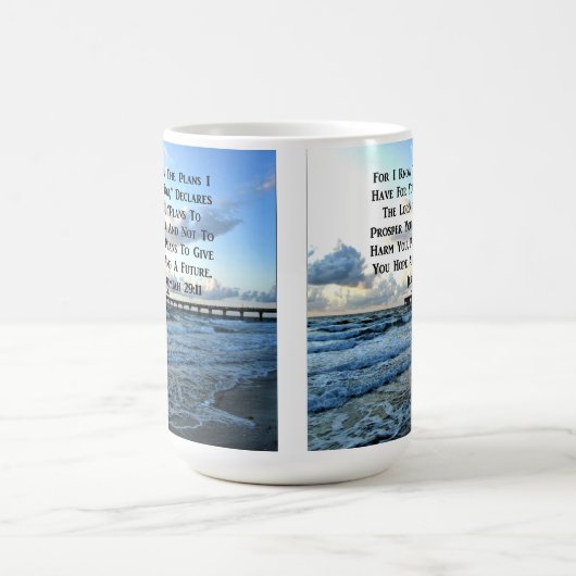 HIMMLISCHES SCRIPTURE-DESIGN JEREMIAH 29:11 KAFFEETASSE (Mittel)