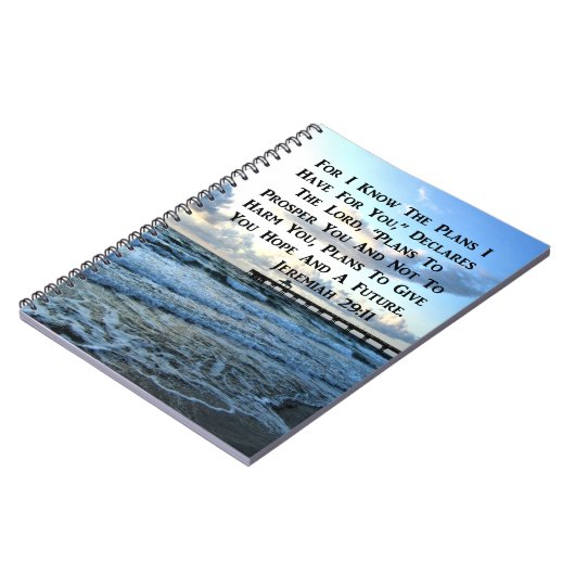 HIMMLISCHES SCRIPTURE-DESIGN JEREMIAH 29:11 NOTIZBLOCK (Linke Seite)