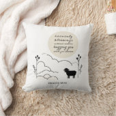 Himmlisches Segen-Gebet | Neutrale Farben | Schafe Kissen (Decke)