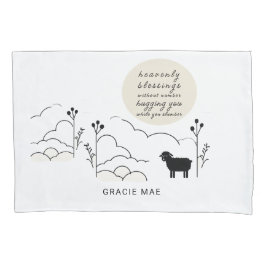 Himmlisches Segen-Gebet | Neutrale Farben | Schafe Kissenbezug