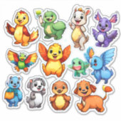 Himmlisches Set von Aufklebern von Cartoon Aufkleber (Vorderseite)