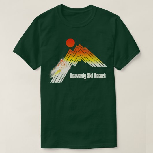 Himmlisches Skigebiet 70er80er Retro Souvenir Styl T-Shirt (Design vorne)