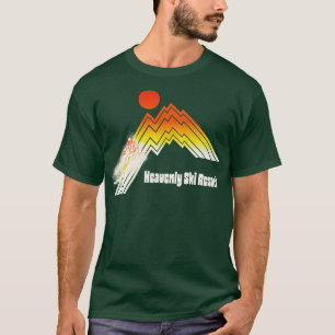 Himmlisches Skigebiet 70er80er Retro Souvenir Styl T-Shirt