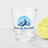 Himmlisches Skigebiet California Après Ski Schnapsglas (Vorderseite)