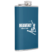 Himmlisches Skigebiet California Nevada Skier Flachmann (Rechts)