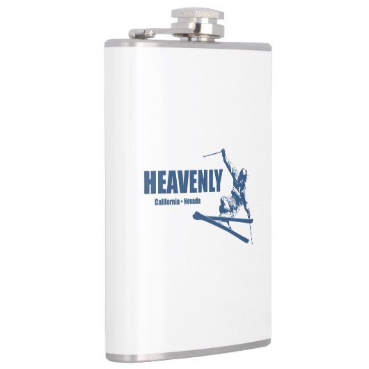 Himmlisches Skigebiet California Nevada Skier Flachmann (Rechts)