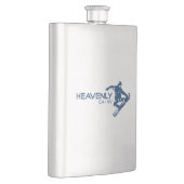 Himmlisches Skigebiet California Nevada Snowboarde Flachmann (Rechts)