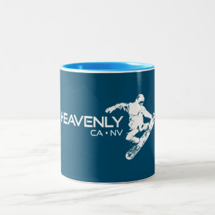 Himmlisches Skigebiet California Nevada Snowboarde Zweifarbige Tasse