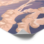 Himmlisches Snowboard-Reiseplakat Poster (Ecke)