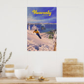 Himmlisches Snowboard-Reiseplakat Poster (Küche)