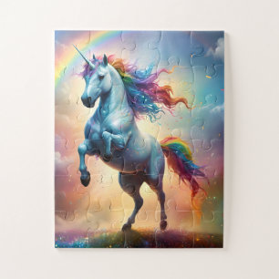 Himmlisches Spektrum: Der Regenbogen-Einhorn-Bogen Puzzle