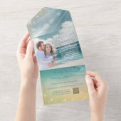 Himmlisches Strandziel Einladung zur Hochzeit (Abreißen)