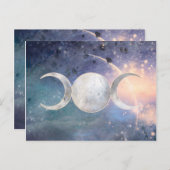 Himmlisches Universum Triple Moon Goddess Moonston Postkarte (Vorne/Hinten)