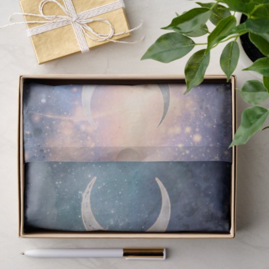 Himmlisches Universum Triple Moon Goddess Moonston Seidenpapier (Geschenk)