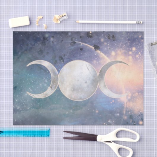 Himmlisches Universum Triple Moon Goddess Moonston Seidenpapier (Handwerk)