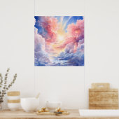 Himmlisches Wolkenposter Poster (Küche)