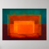 Himmlisches Zen-Smaragd-Glut-Farbflächen-Abstrakt  Poster (Vorne)