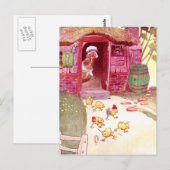Hin und Her in Pink House Postkarte (Vorne/Hinten)