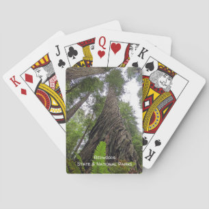 Hin zu Himmel über Redwoods wirbelnde Rinde Spielkarten
