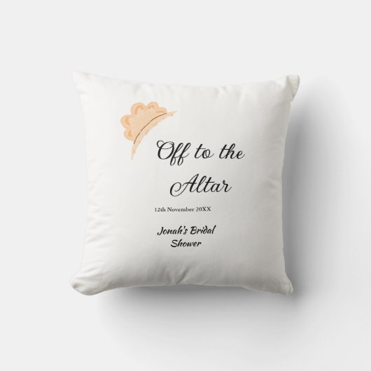 Hin zum Altar orangefarbene Mütze Hut Junggesellin Kissen (Vorderseite)