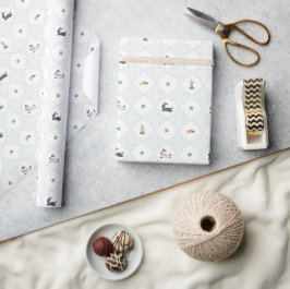 Hin zum Frühling - Grün Geschenkpapier