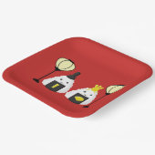 Hina Matsuri Onigiri Pappteller (Gewinkelt)