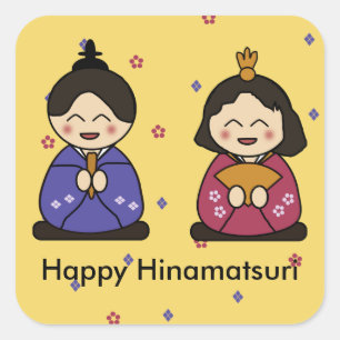 Hina Ningyo Quadratische Aufkleber