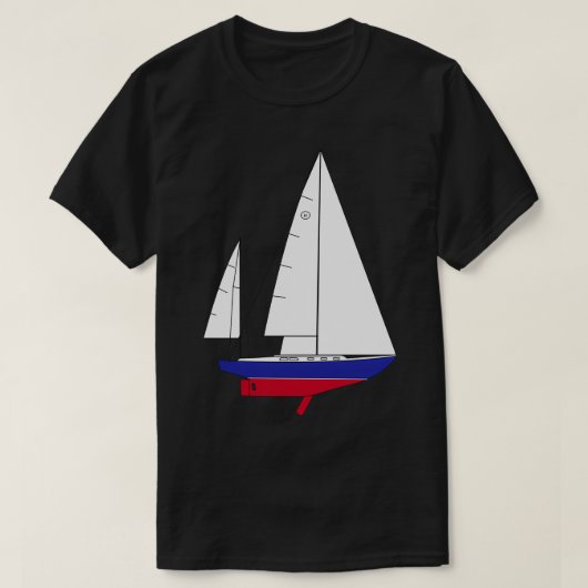 Hinckley Bermuda 40 Yawl Sailboat T-Shirt (Design vorne)