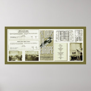 Hindenburg-Broschüren-Vintage Fotos Poster