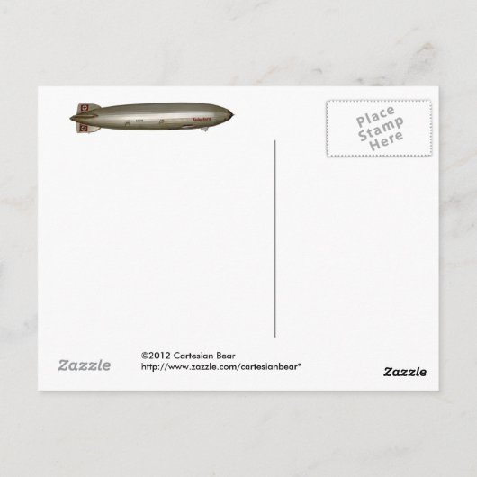 Hindenburg Postkarte (Rückseite)