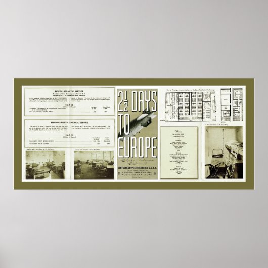 Hindenburger Broschüre Vintage Fotos Poster (Vorne)