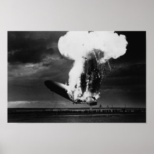Hindenburger Desaster - Zeppelin-Explosionssegment Poster