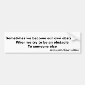 Hindernis Autoaufkleber (Vorne)