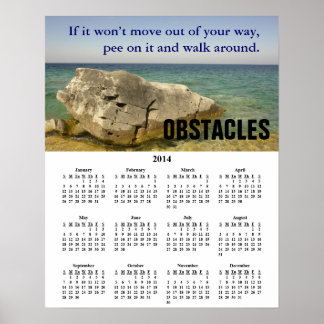 Hindernisse für den Demotivationskalender 2014 Poster