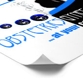 HINDERNISSE / GYNEKOLOGIE BEI IHREM CERVIX - FUNNY POSTER (Ecke)