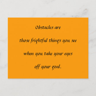 Hindernisse Postkarte