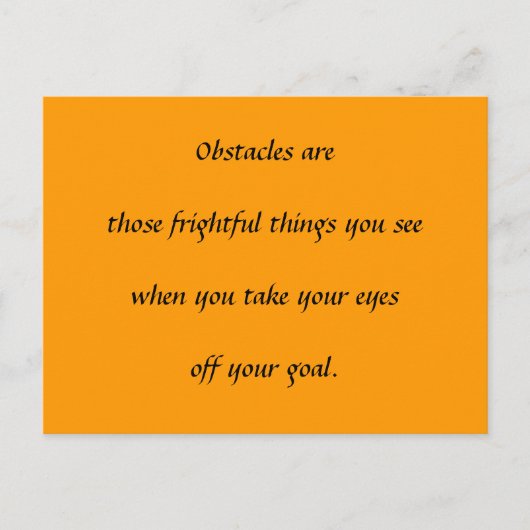 Hindernisse Postkarte (Vorderseite)