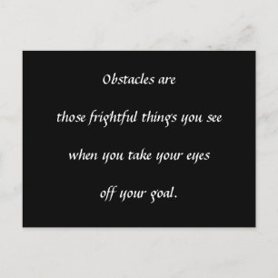 Hindernisse Postkarte