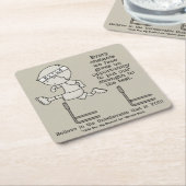 Hindernisse Rechteckiger Pappuntersetzer (angewinkelt)