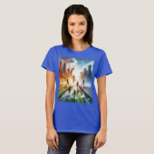 Hindernisse überwinden, Gebäude-Futures T-Shirt (Vorne ganz)