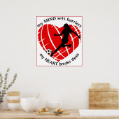 Hindernisse überwinden Lady Soccer Poster (Küche)