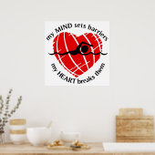 Hindernisse überwinden Schwimmer Poster (Küche)