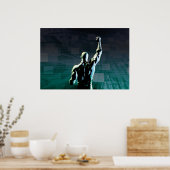 Hindernisse überwinden, wenn der Mensch Erfolg hat Poster (Küche)