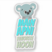 Hindi Bollywood Fun Quote Sticker (Vorderseite)
