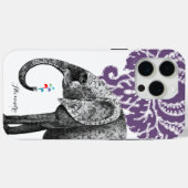 Hindi Floral Muster Elephant Damask Case-Mate iPhone Hülle (Rückseite (Horizontal))
