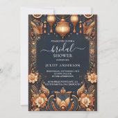 Hindi Henna Mehndi Indian Style Brautparty Einladung (Vorderseite)