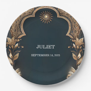 Hindi Henna Mehndi Indian Style Brautparty Pappteller