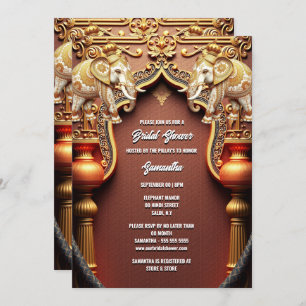 Hindi Hindu Indianerelefanten Königliches Brautpar Einladung